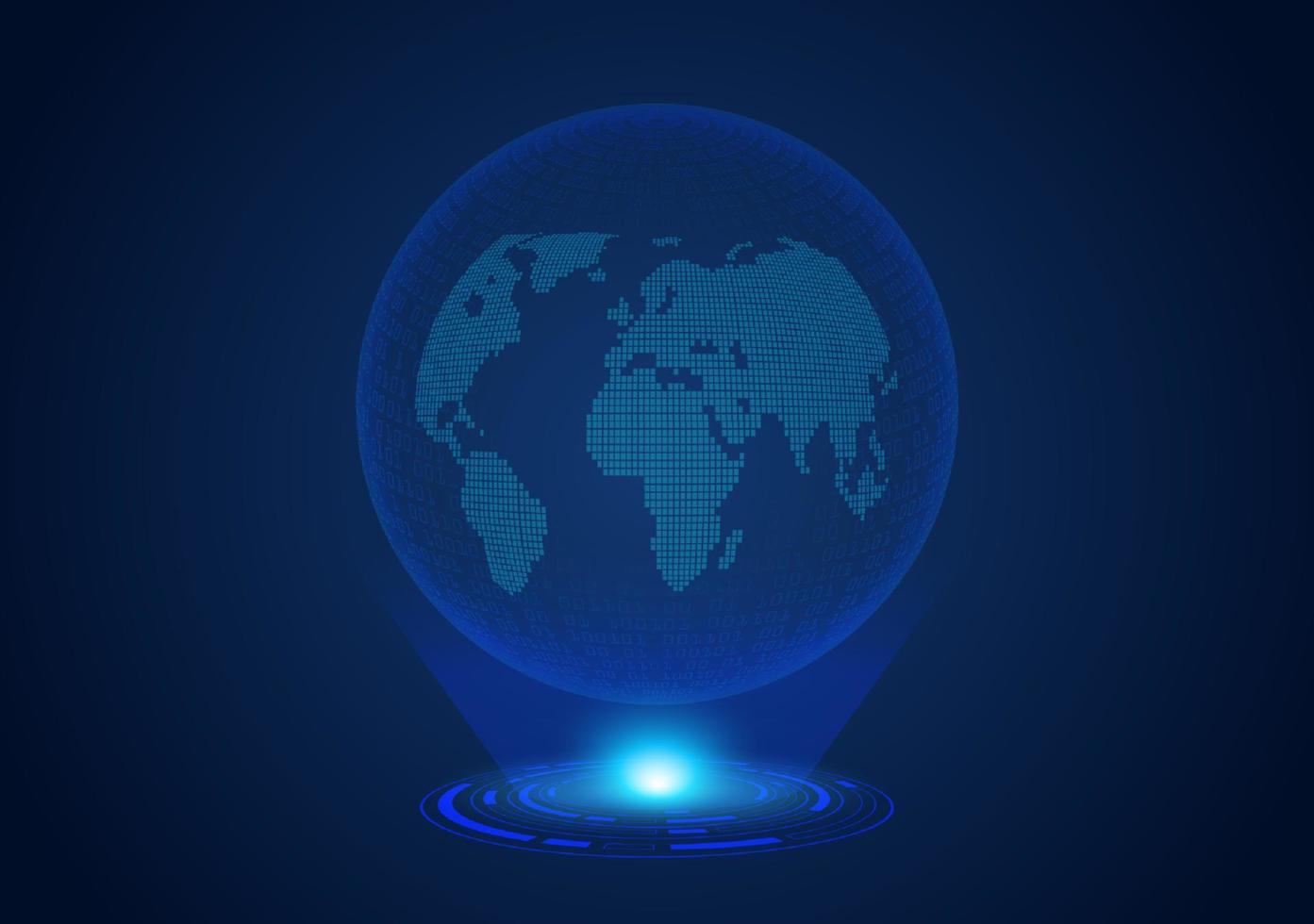 Blue Modern Holographic Globe vector