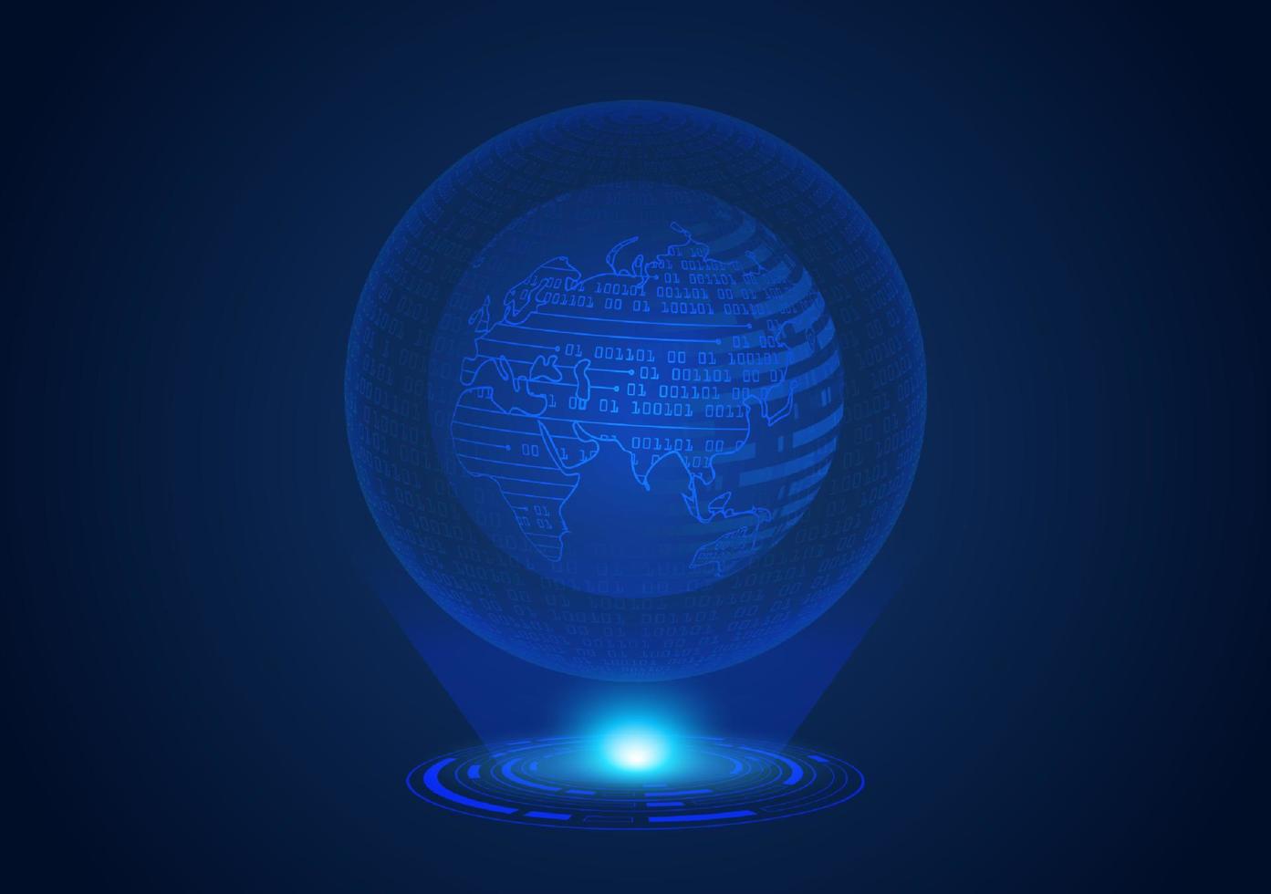 Blue Modern Holographic Globe vector