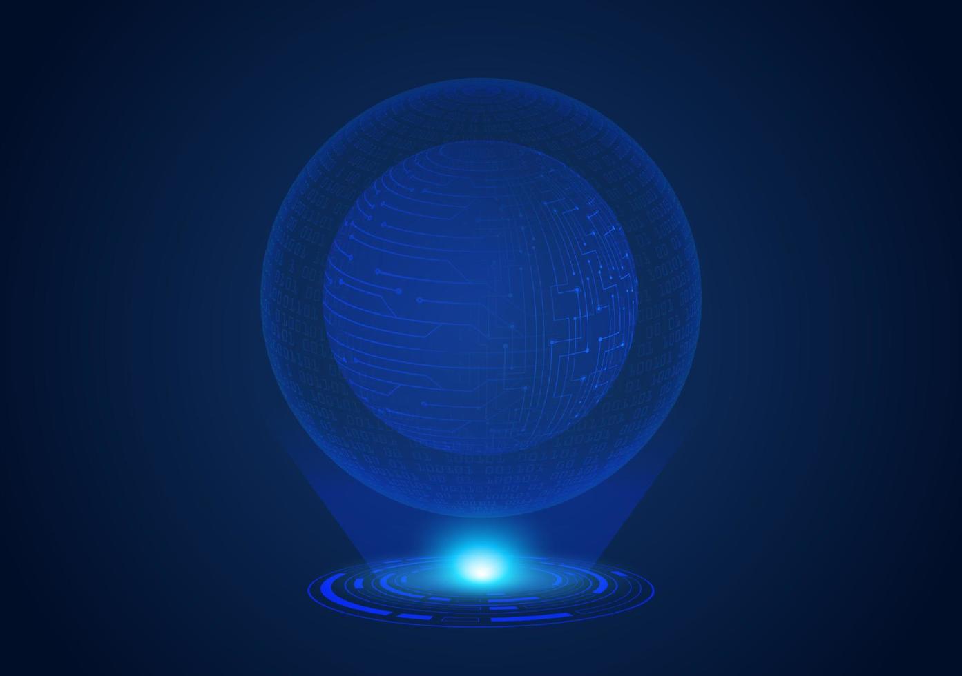 Blue Modern Holographic Globe vector