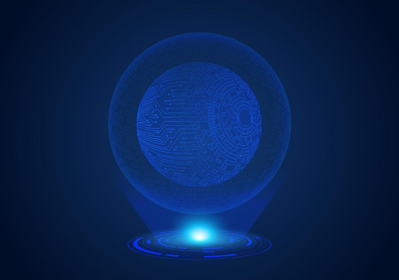 Blue Modern Holographic Globe vector