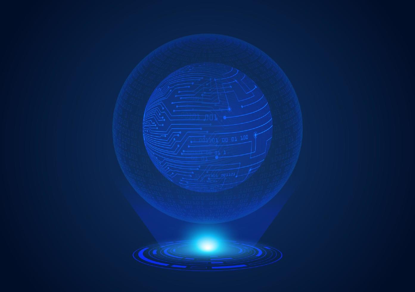 Blue Modern Holographic Globe vector