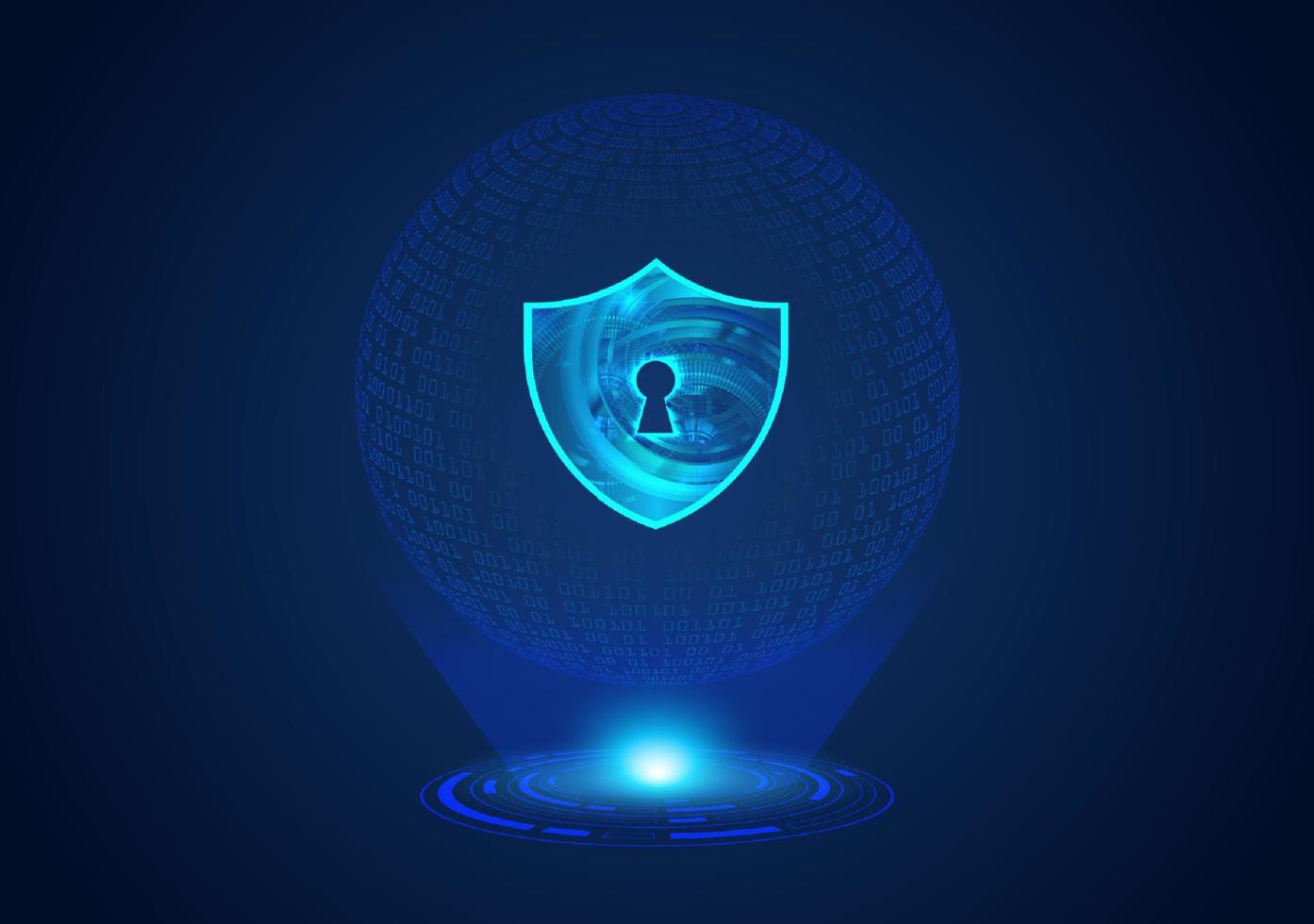 Modern Holographic Globe padlock vector