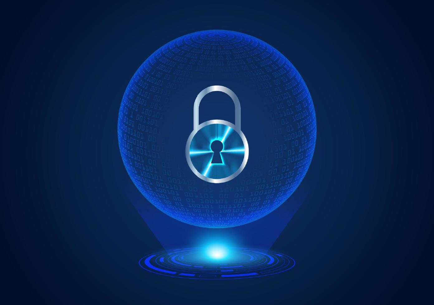 Modern Holographic Globe padlock vector