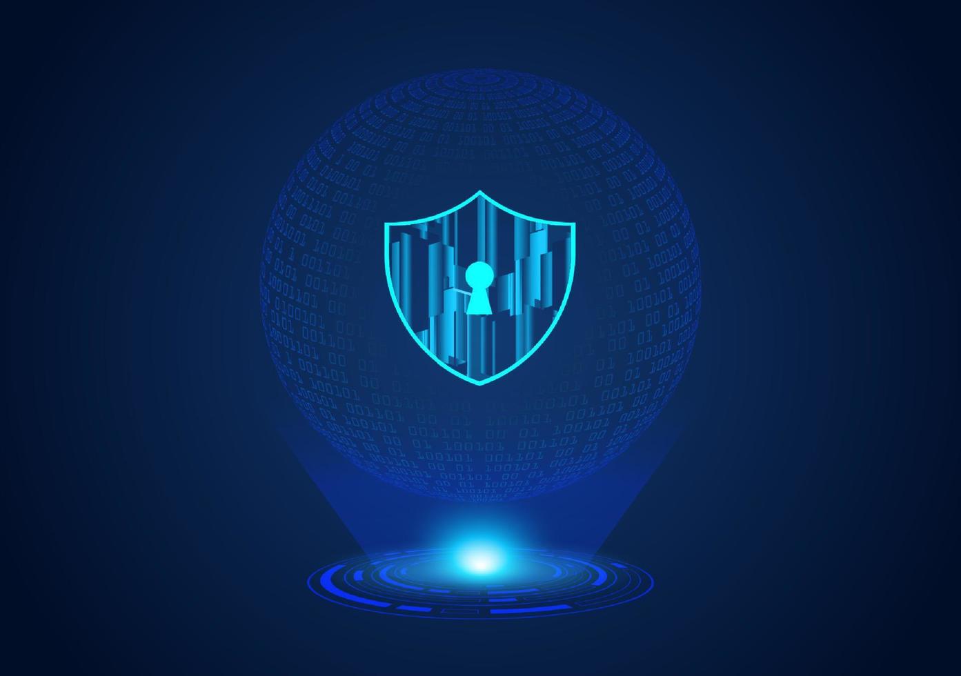 Blue Modern Holographic Lock vector