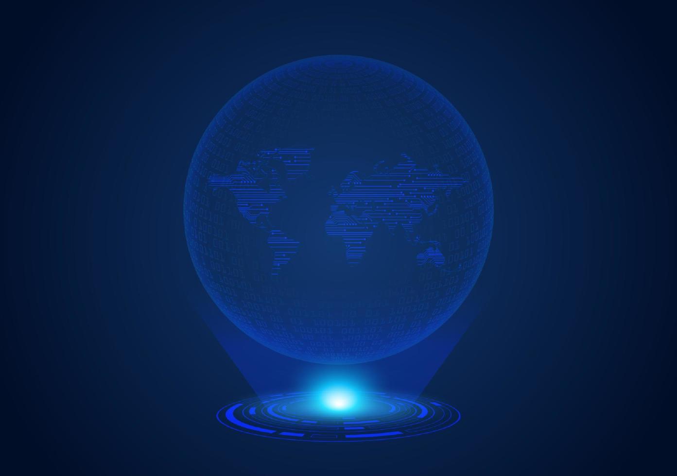 Blue Modern Holographic Globe vector