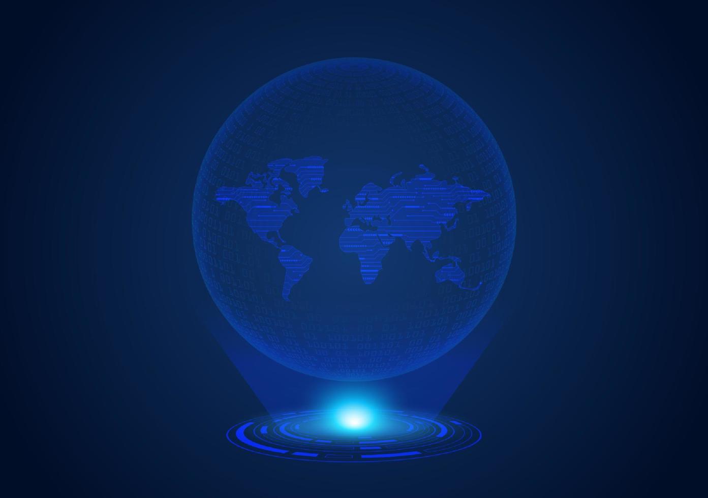 Blue Modern Holographic Globe vector