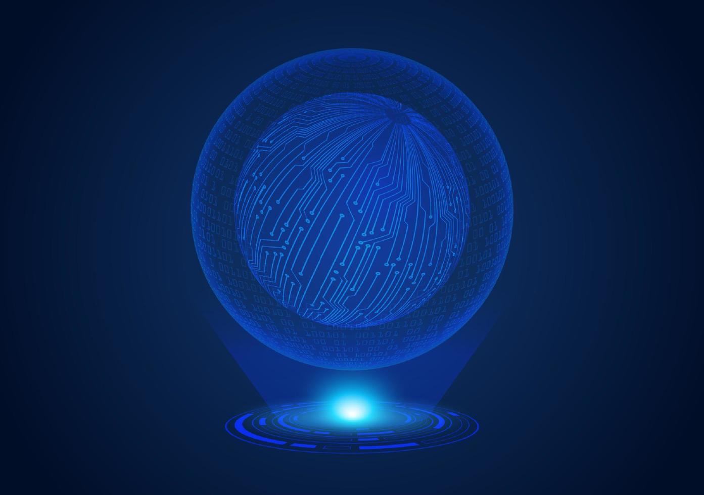 Modern Holographic Globe vector
