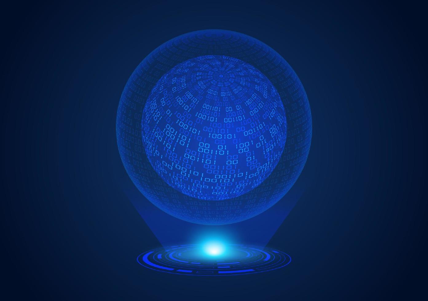 Modern Holographic Globe vector