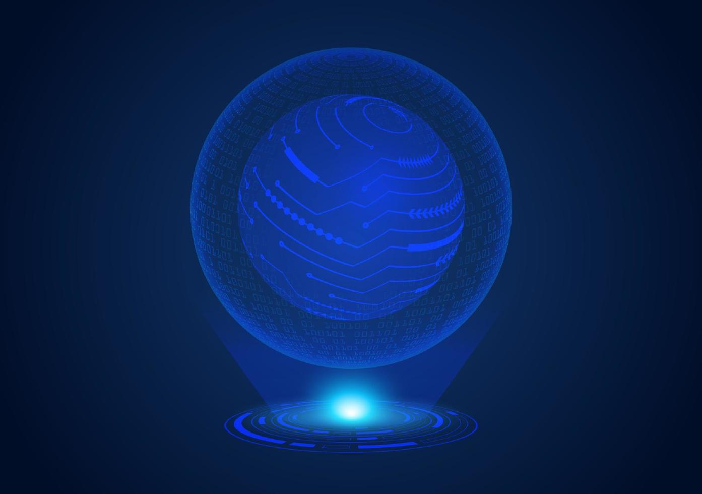 Modern Holographic Globe vector