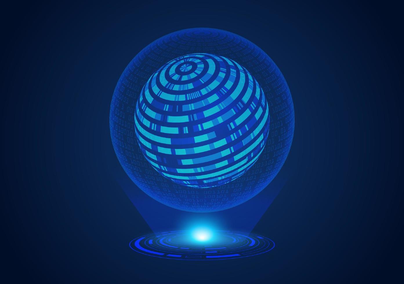 Modern Holographic Globe vector