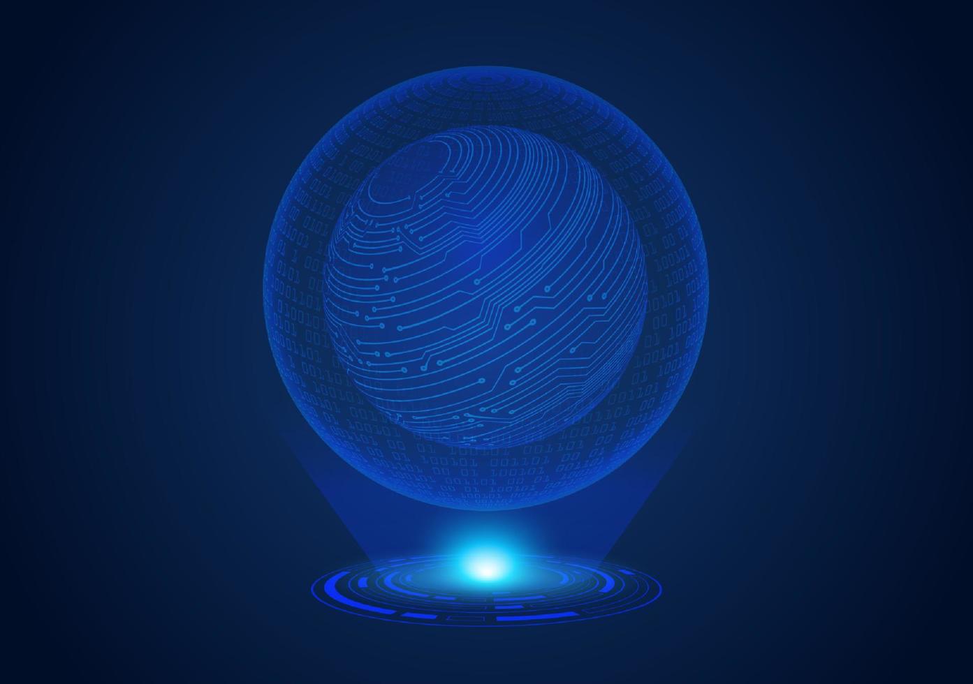 Modern Holographic Globe vector