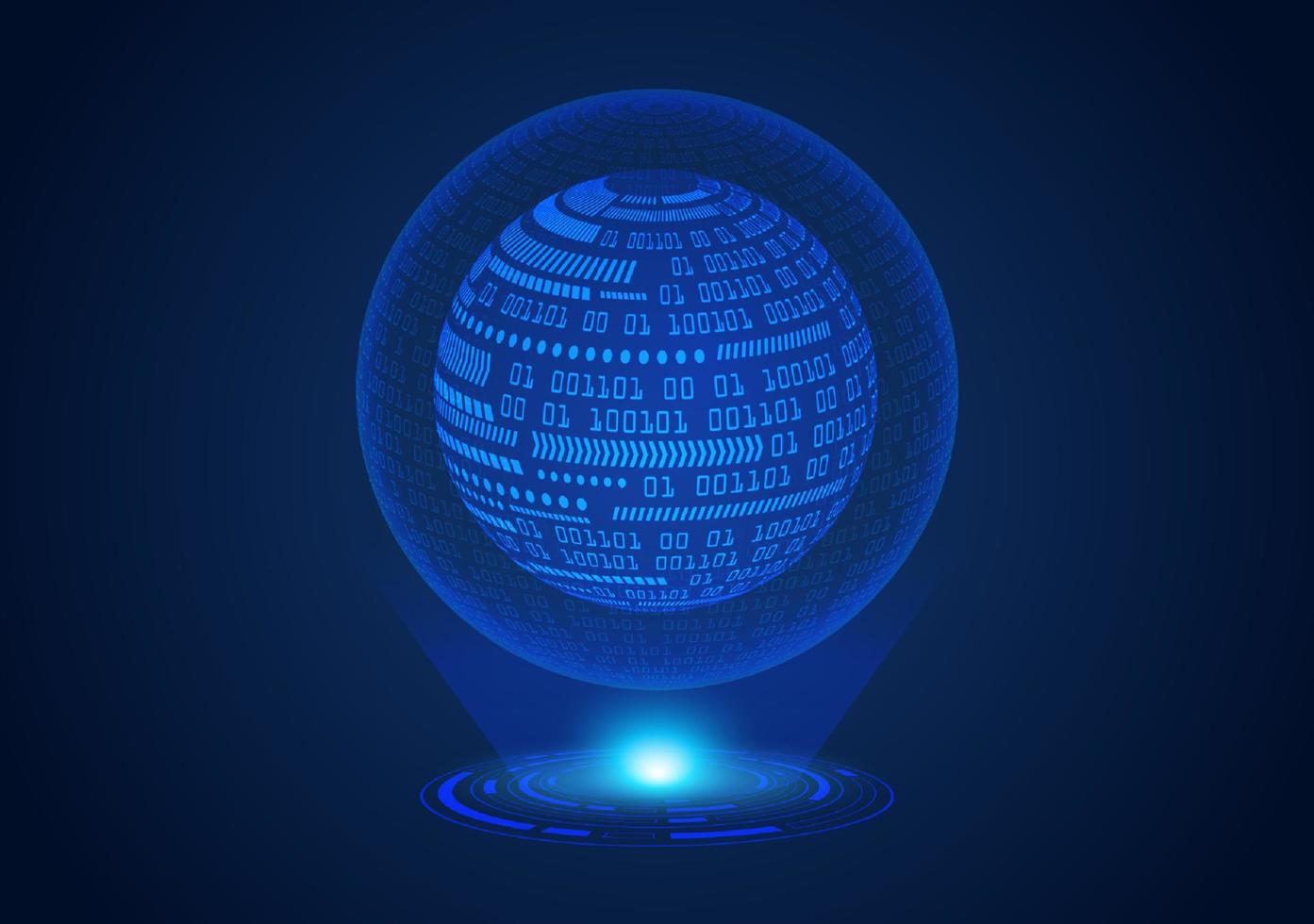 Modern Holographic Globe vector
