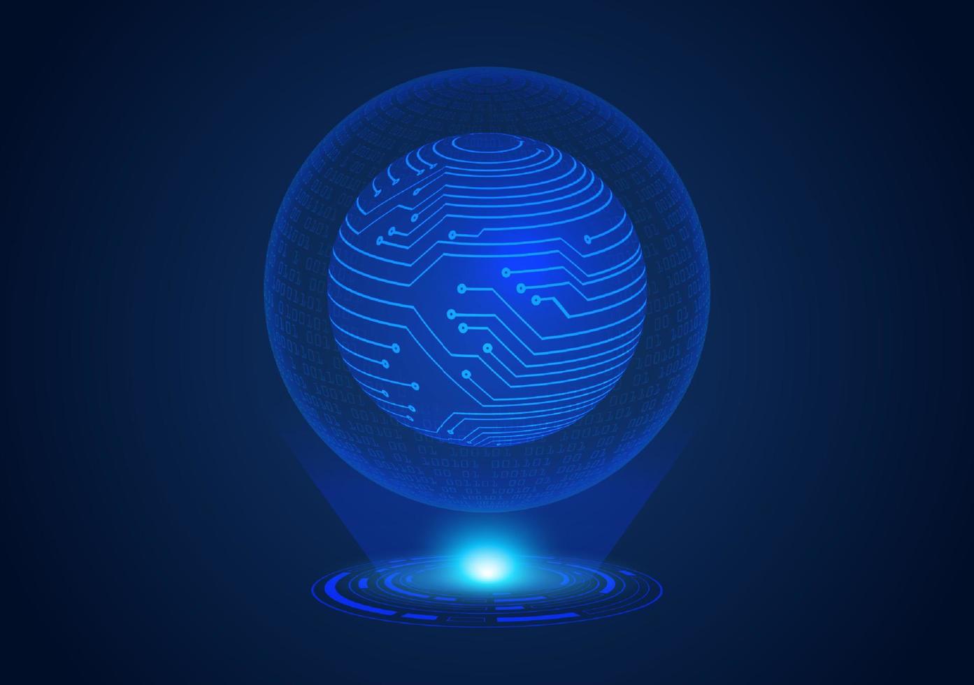 Modern Holographic Globe vector