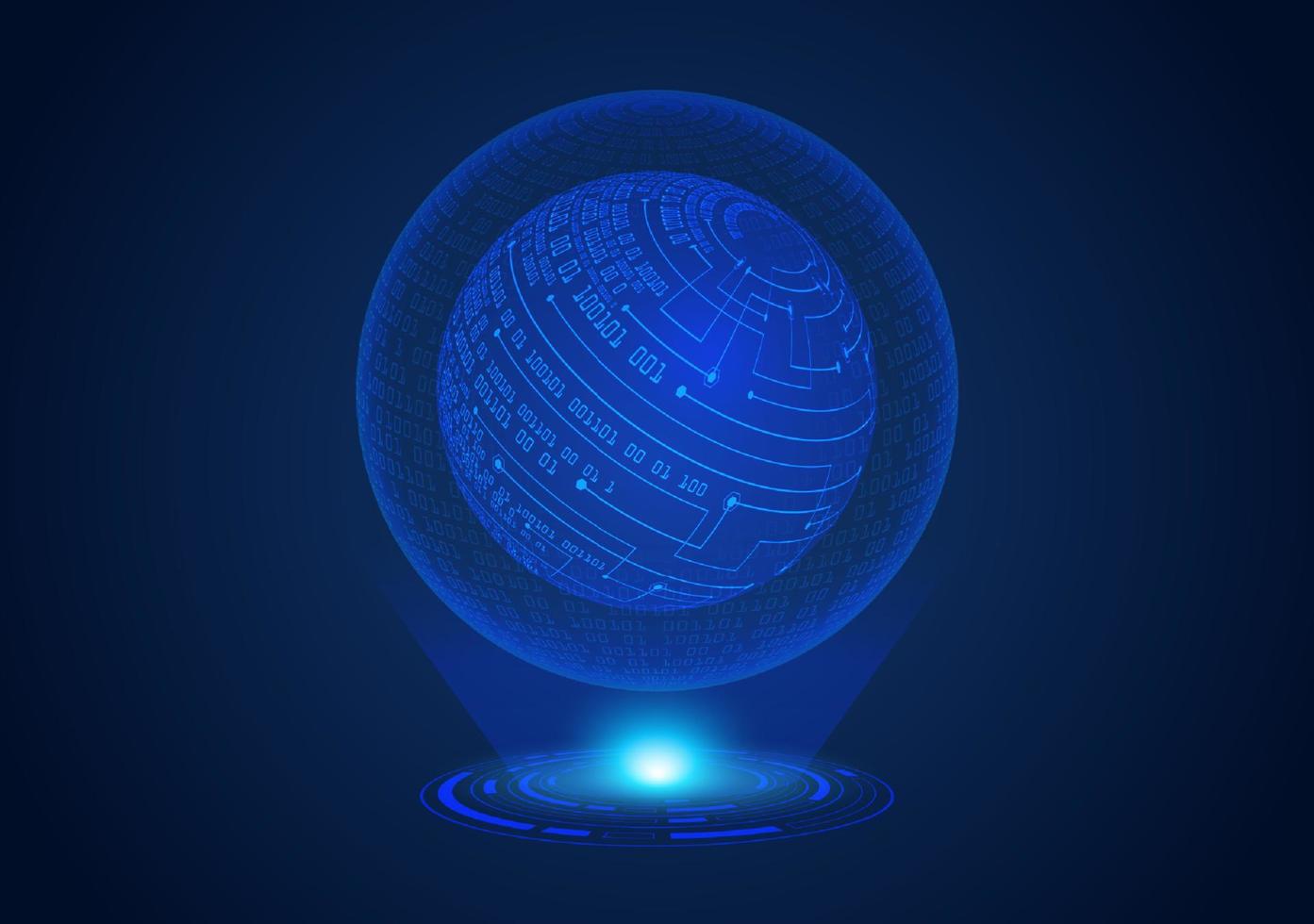 Modern Holographic Globe vector