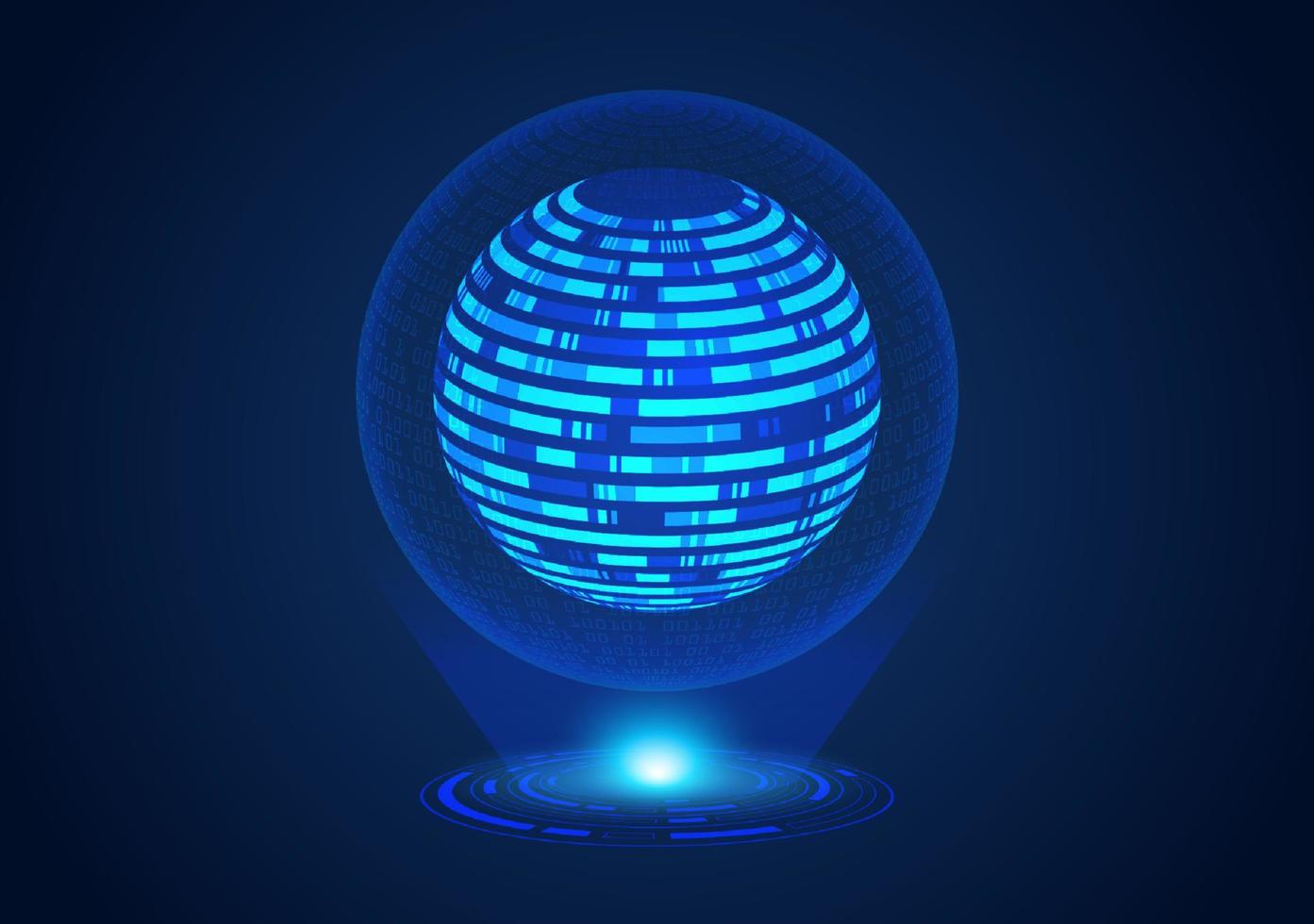 Modern Holographic Globe vector