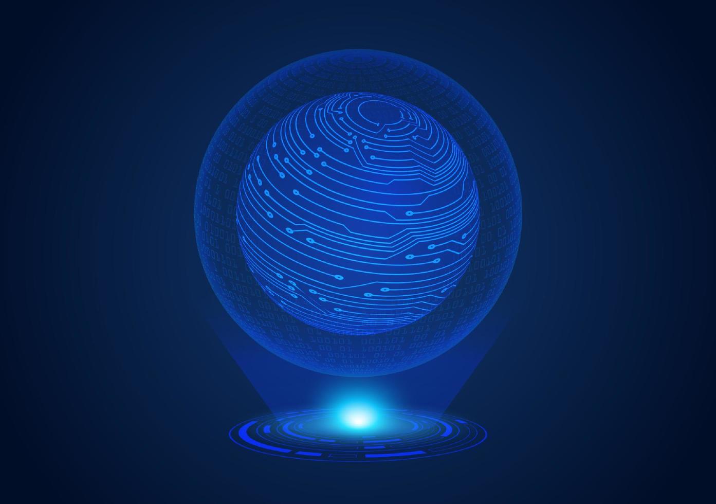 Modern Holographic Globe vector