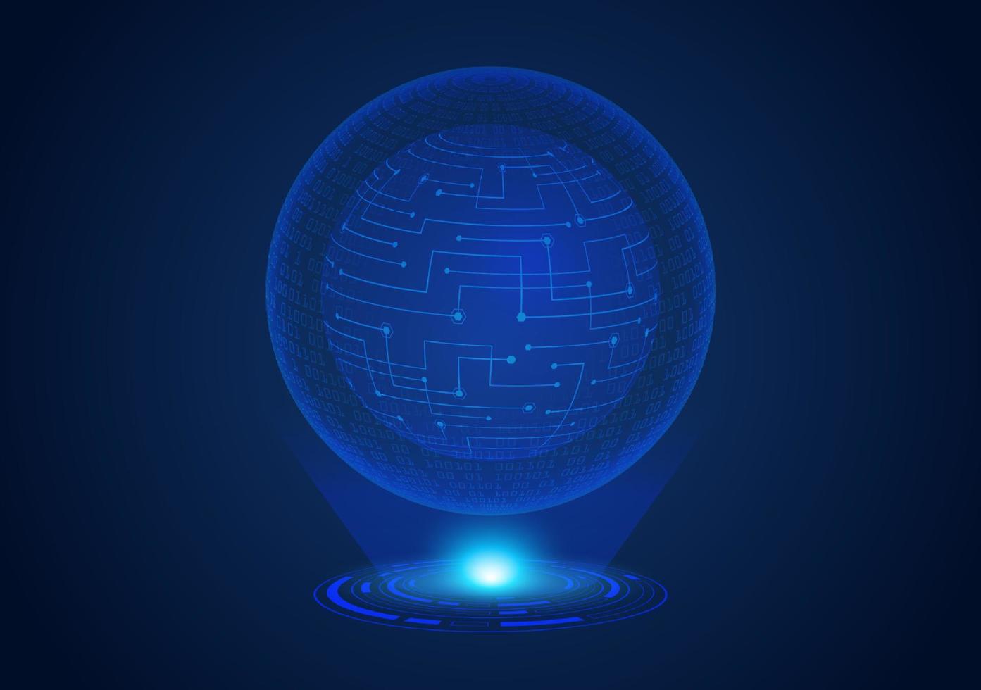 Modern Holographic Globe vector