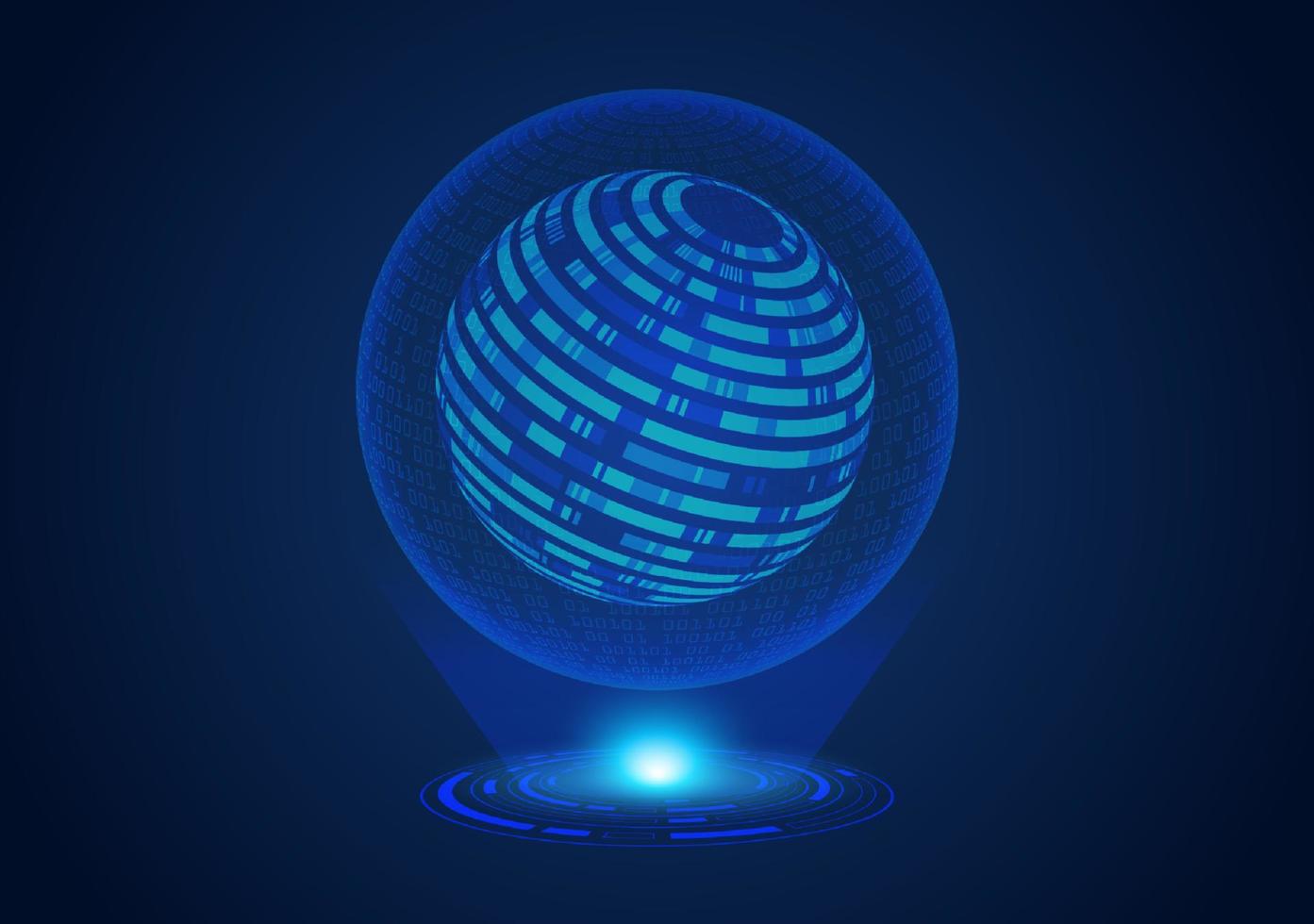 Modern Holographic Globe vector