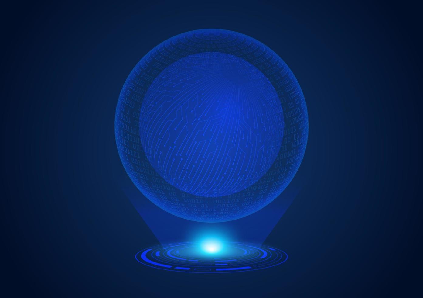 Modern Holographic Globe vector