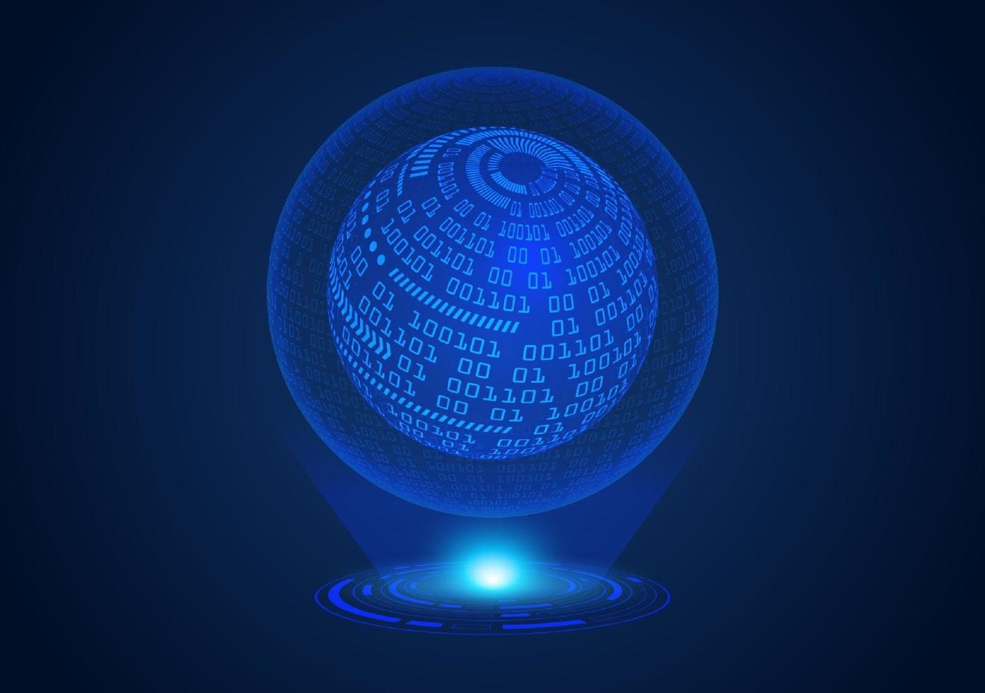 Modern Holographic Globe vector