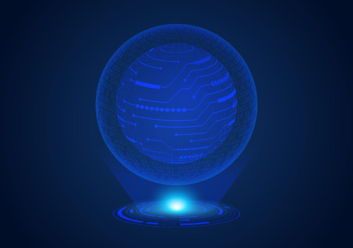 Modern Holographic Globe vector