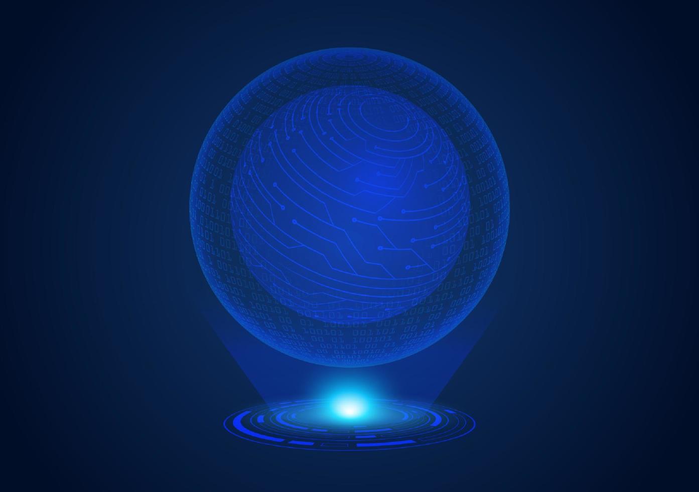 Modern Holographic Globe vector