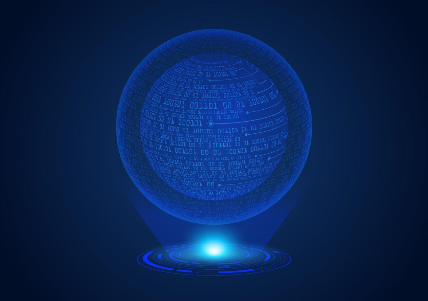 Modern Holographic Globe vector