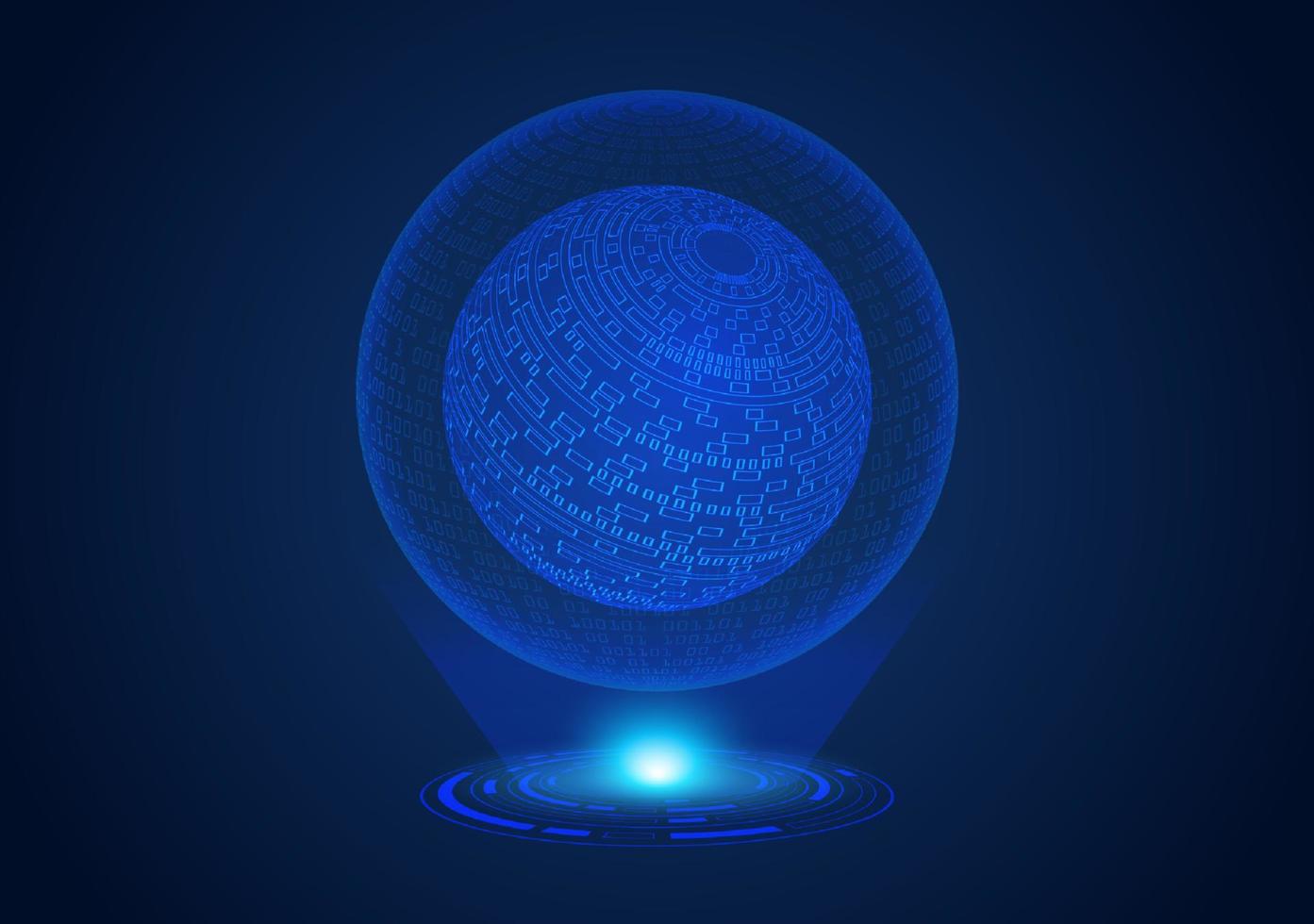 Modern Holographic Globe vector