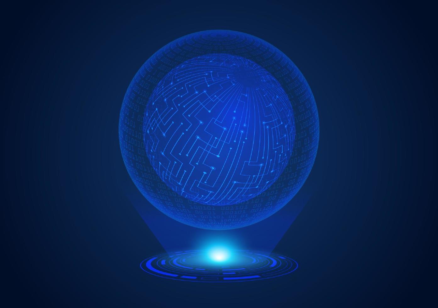 Modern Holographic Globe vector