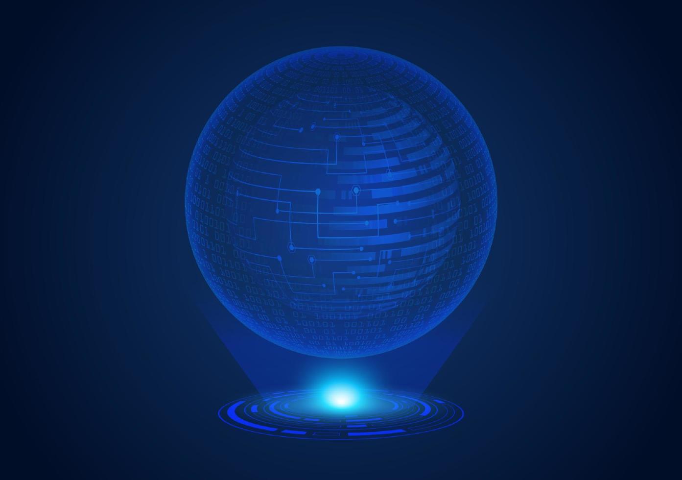 Modern Holographic Globe vector