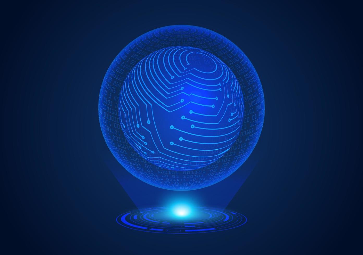 Modern Holographic Globe vector