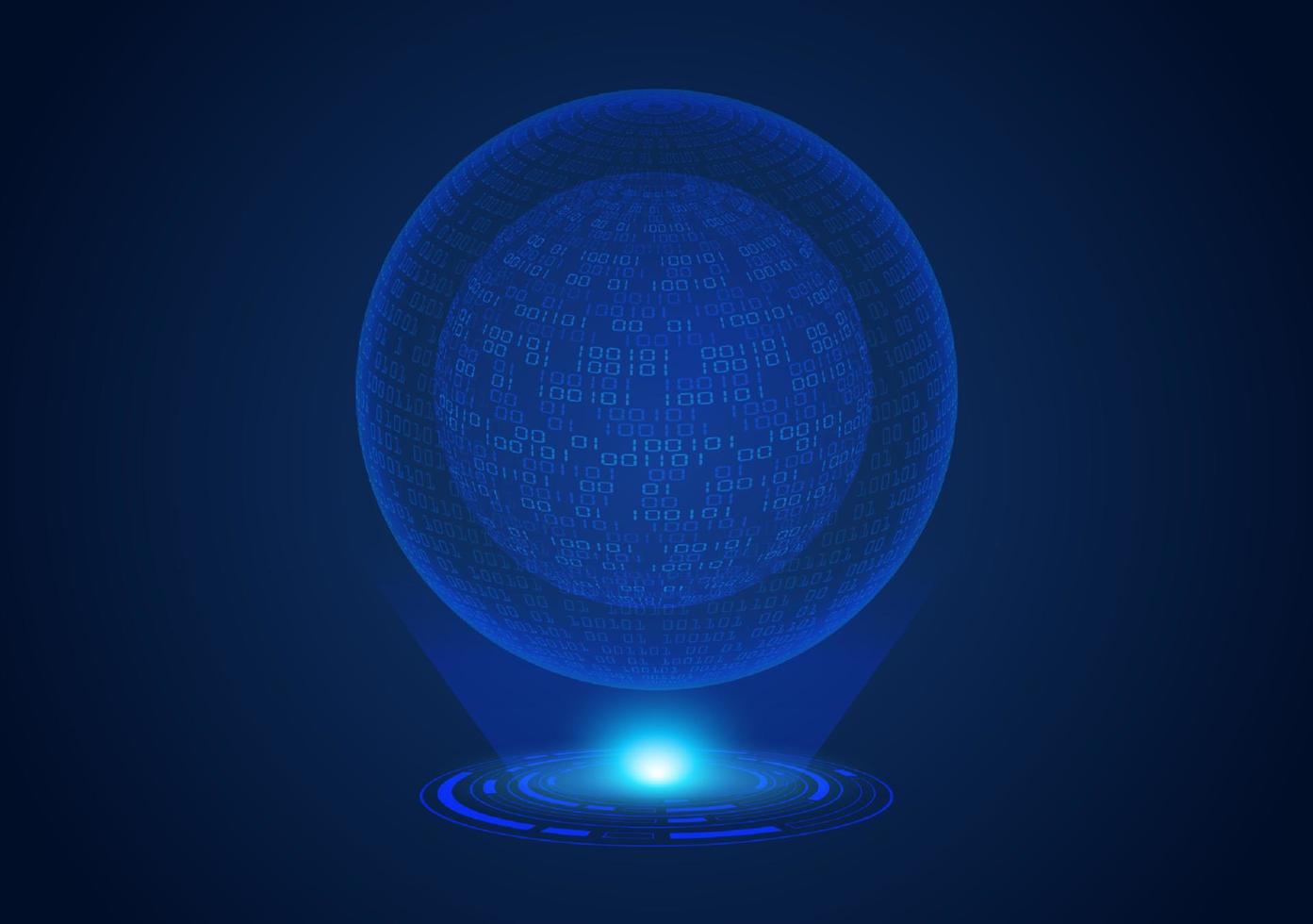 Modern Holographic Globe vector