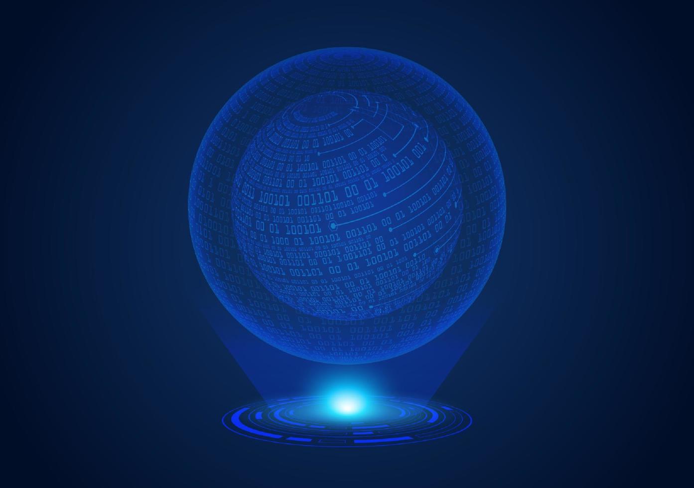 Modern Holographic Globe vector