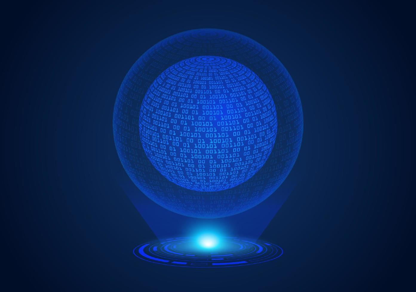 Modern Holographic Globe vector