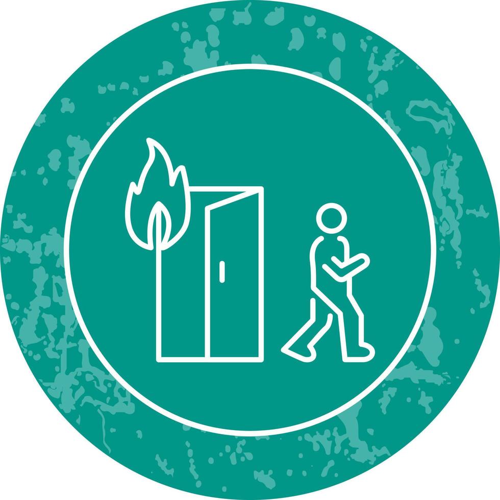 Unique Running from Fire Vector Icon
