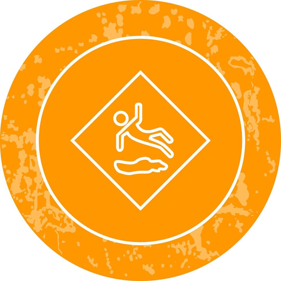 Danger of Slipping Vector Icon