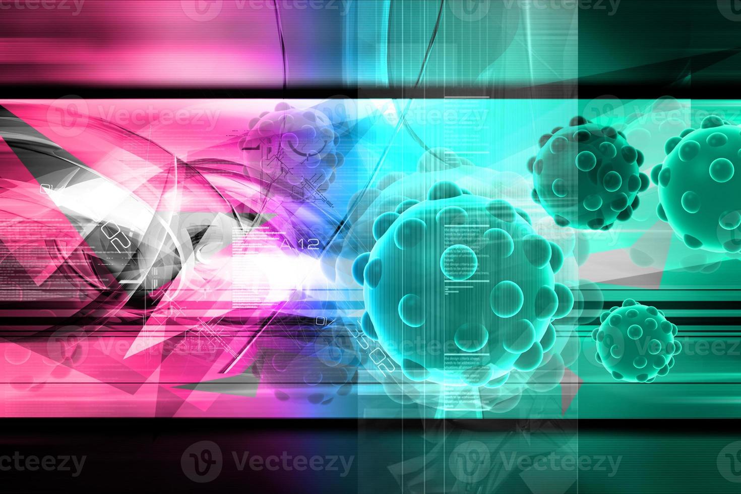 3d multi use Bacteria in bubbles background photo