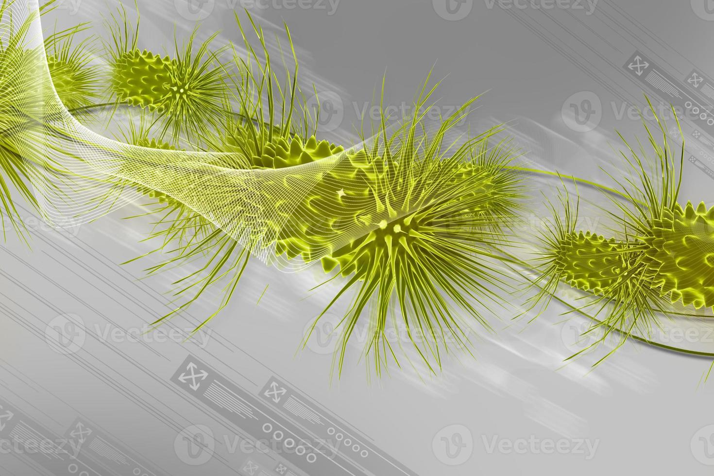 3d multi use  medical virus in grey background photo