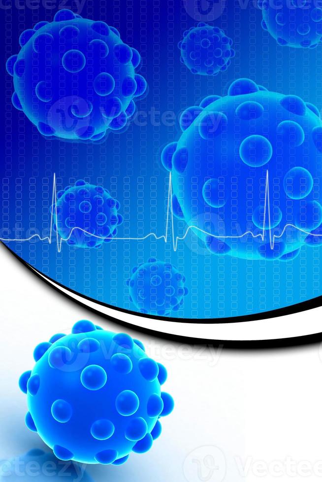 3d multi use Bacteria in color background photo