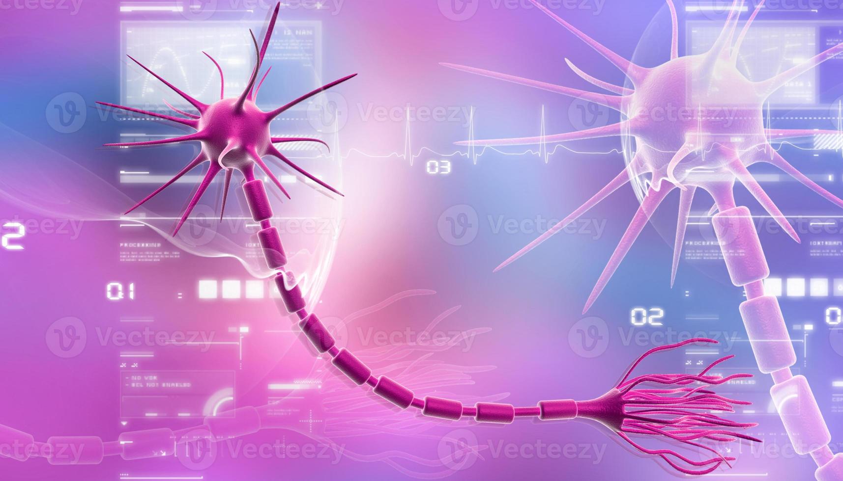 Neuron cell in abstract design photo