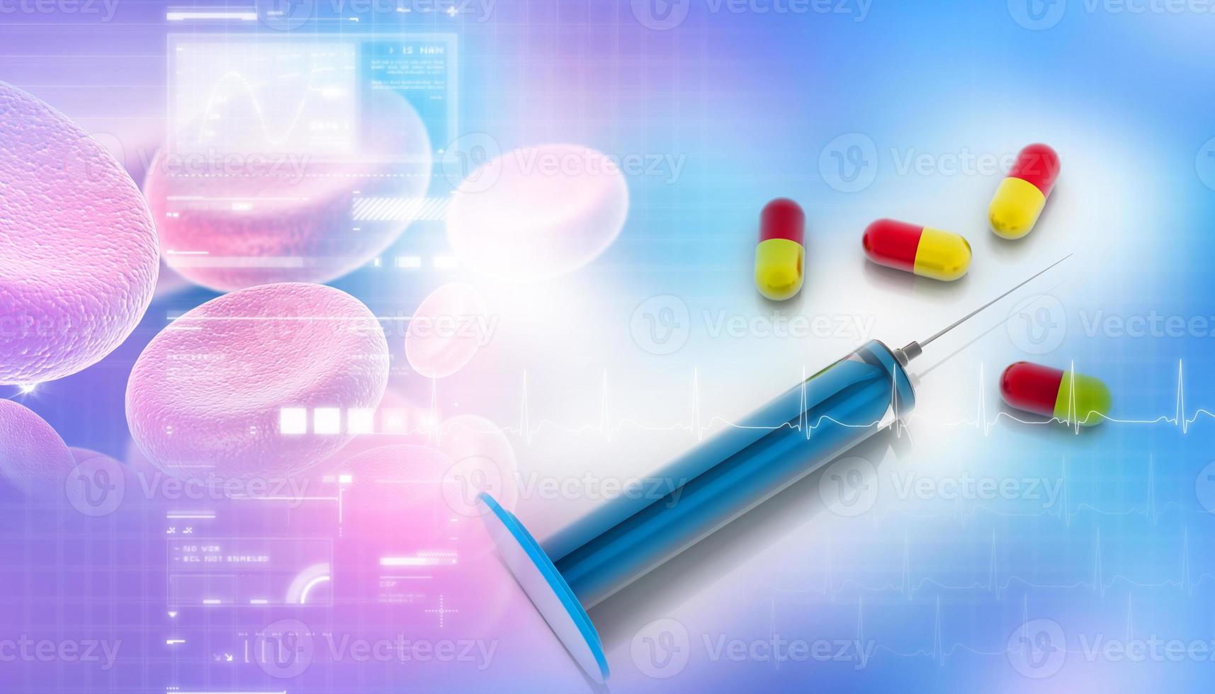 Medicines in abstract background. photo