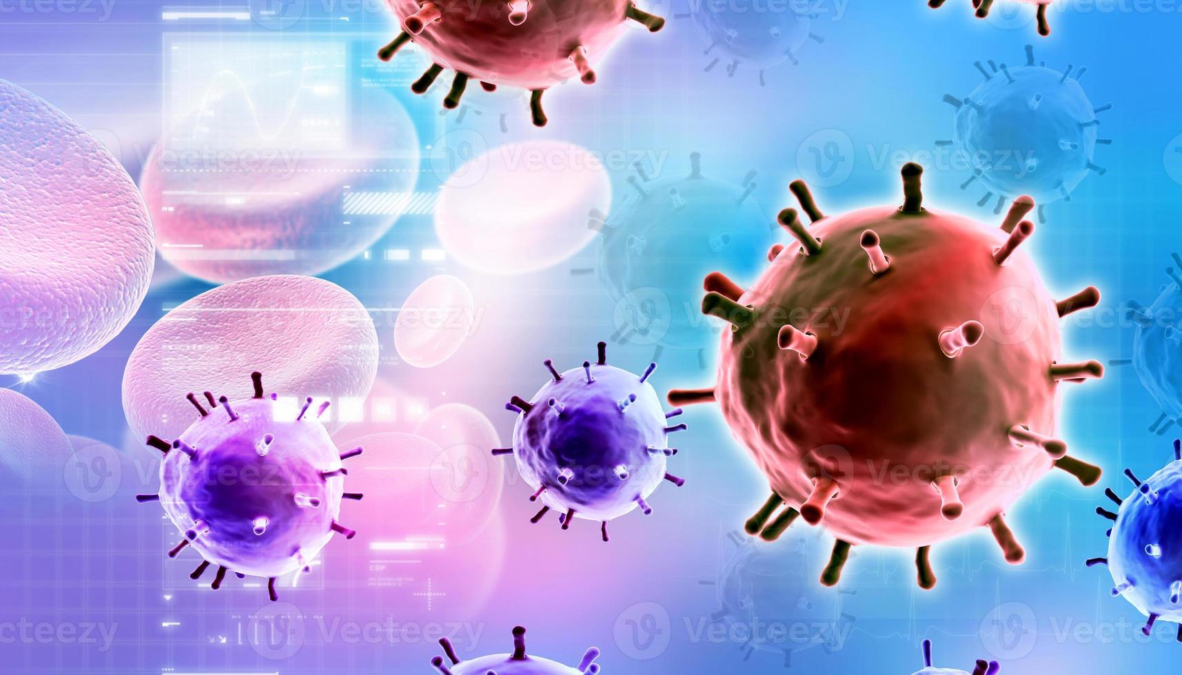 Virus in abstract design photo