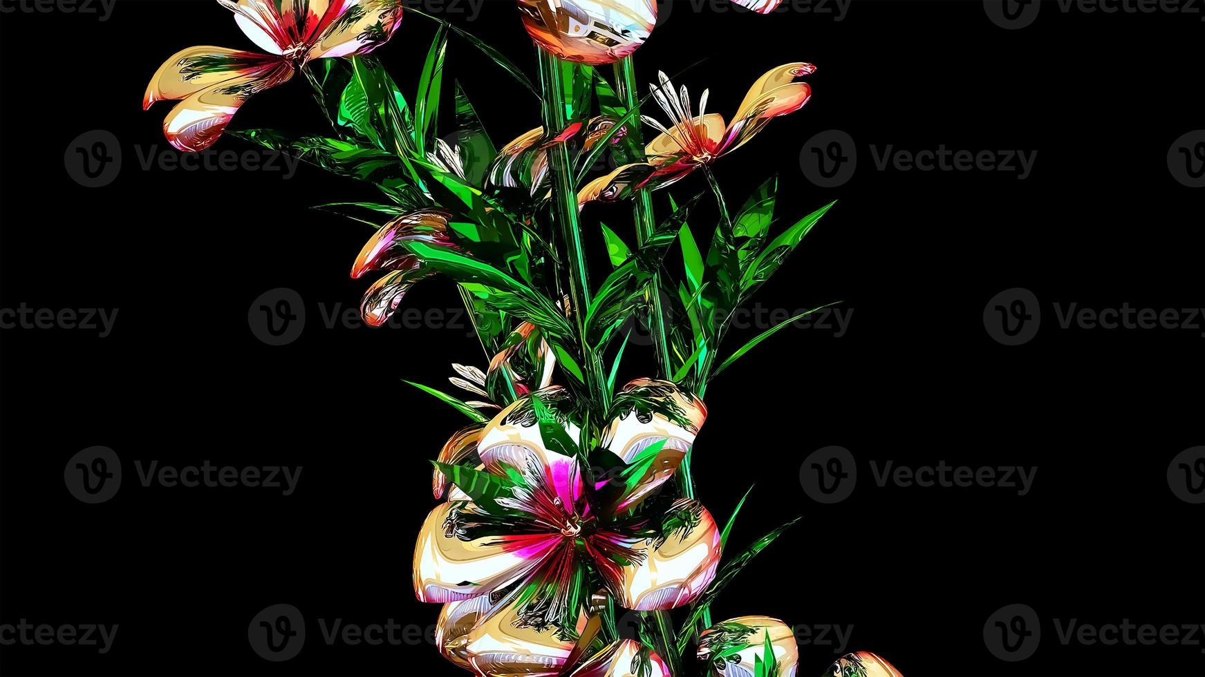 Atkinsiana Botanical Flowers 3D Rendering photo