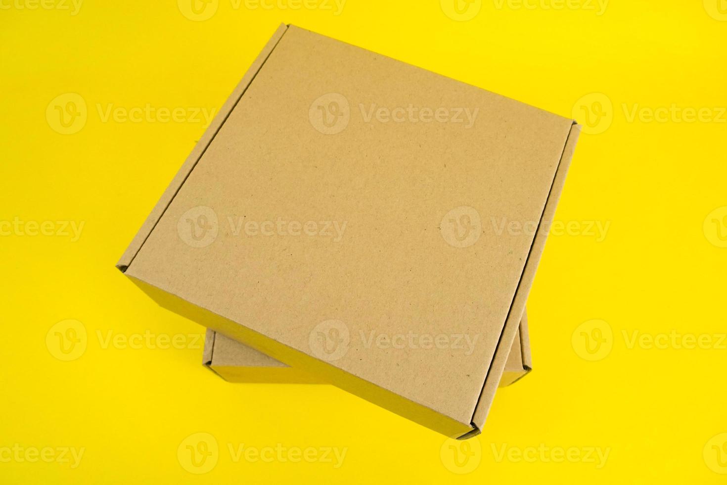 Cardbox with color background photo