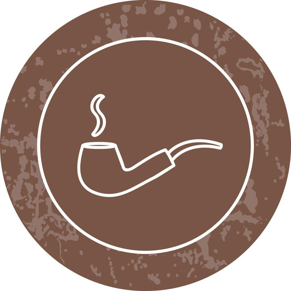 Unique Lit Smoking Pipe Vector Icon