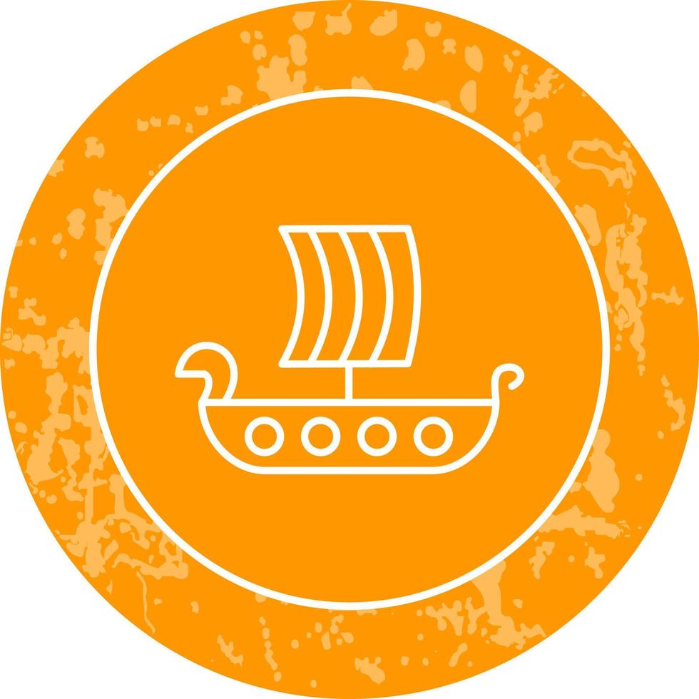 Viking Ship Vector Icon