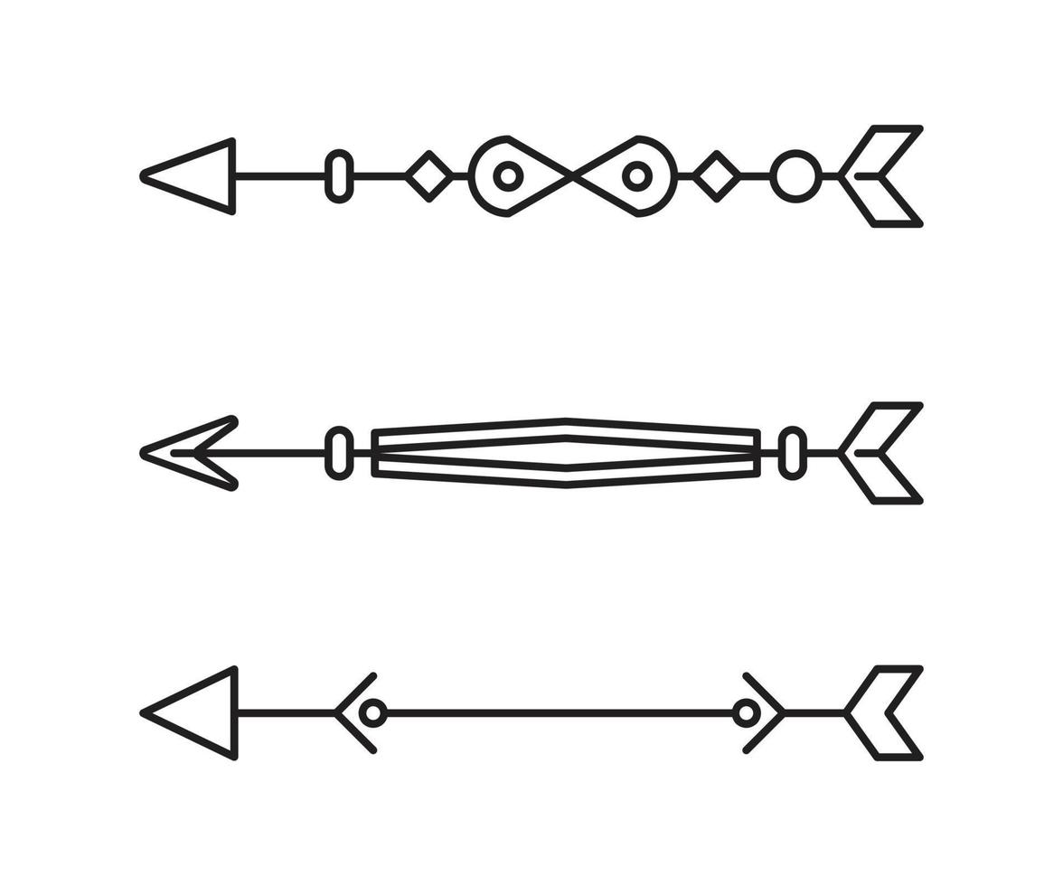 conjunto de flechas decorativas vector