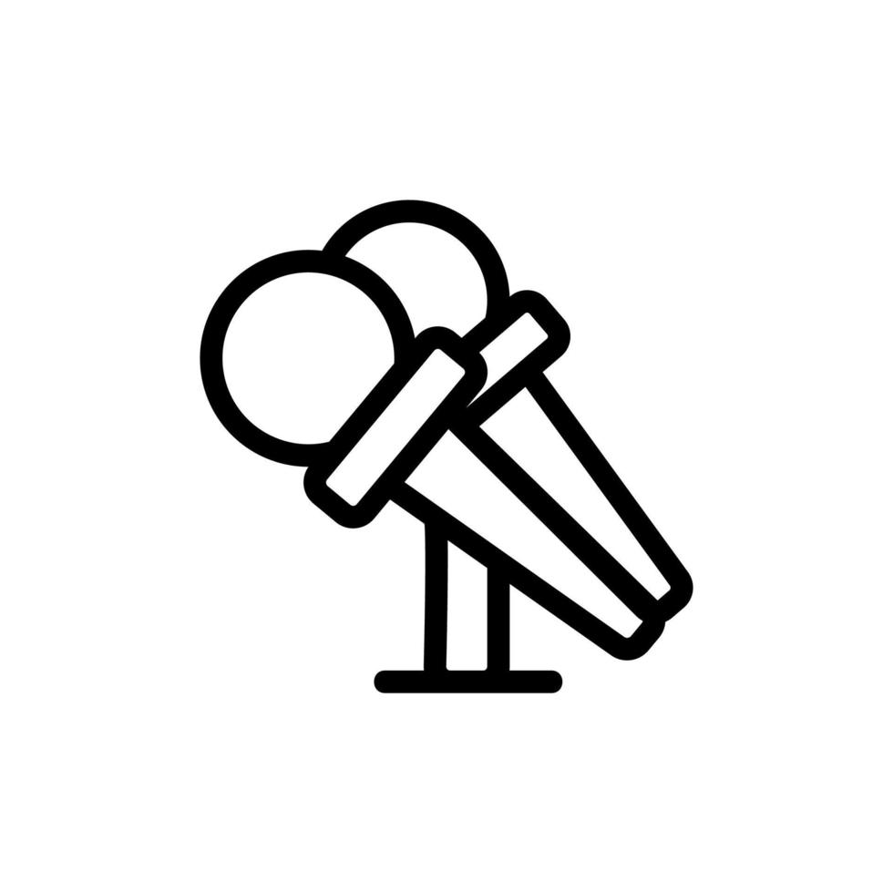 microphone for speaker vector icon. Isolated contour symbol illustration