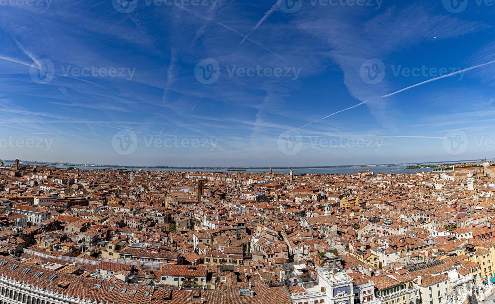 Venice aerial view panorama cityscape from tower photo