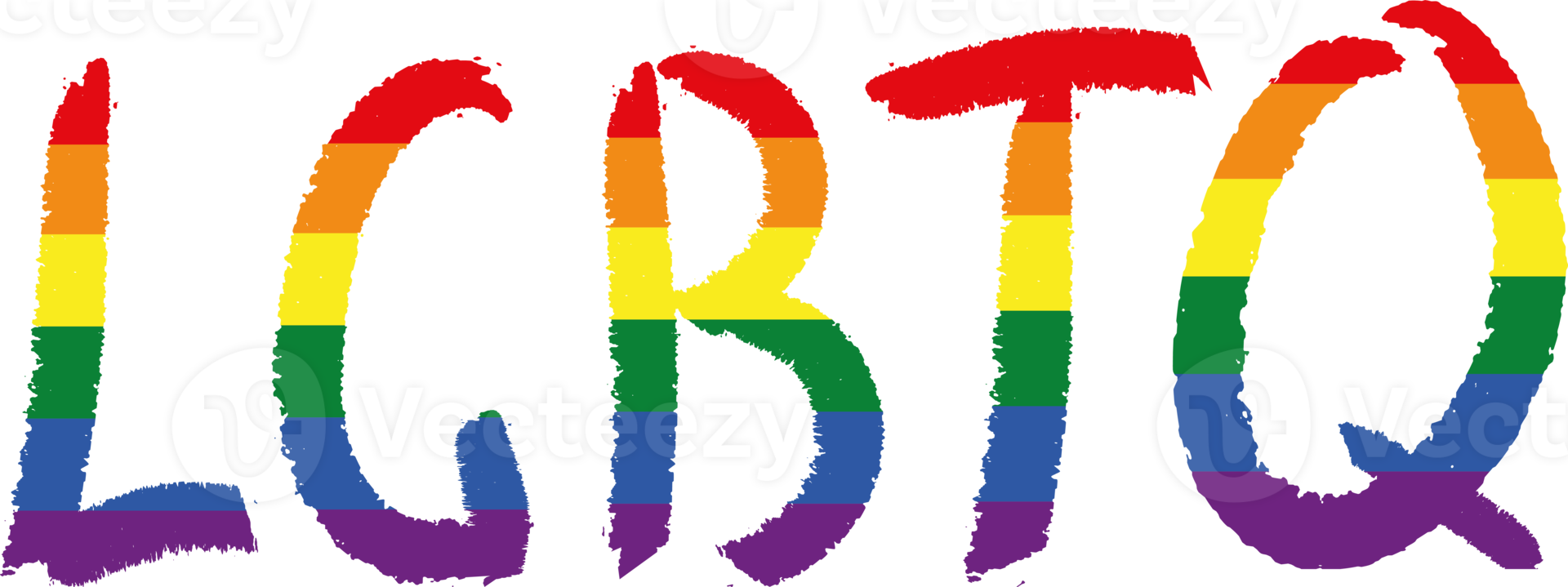 genre, lettrage de coup de pinceau texture arc-en-ciel doodle. titre lgbtq png